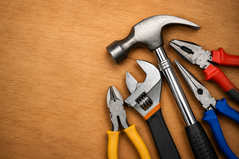 Tools on a work bench