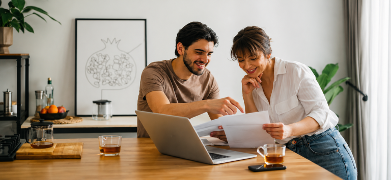 Couple looking at tax's
