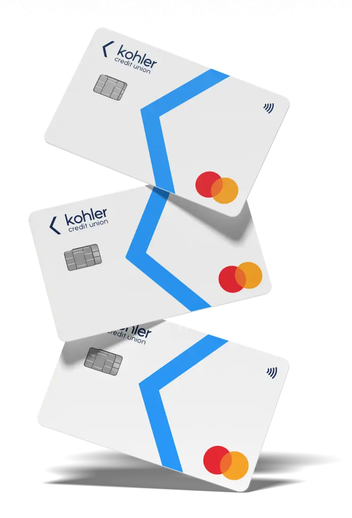 KCU debit card stack
