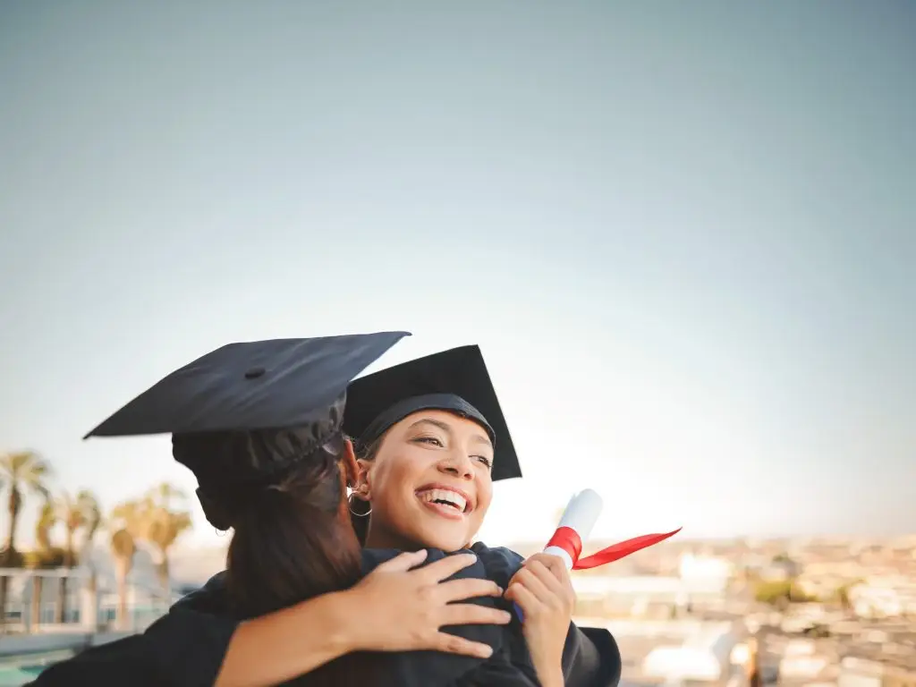 Student's Hugging during graduation